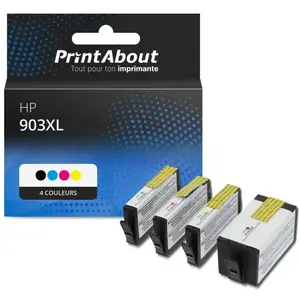 Comparateur de prix : PrintAbout Cartouche compatible HP 903XL (3HZ51AE) - 4 couleurs - Multipack