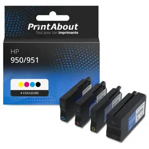 Comparateur de prix : PrintAbout Cartouche compatible HP 950/951 (6ZC65AE) - 4 couleurs - Multipack