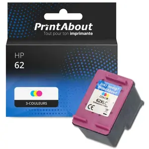 Comparateur de prix : PrintAbout Cartouche compatible HP 62 (C2P06AE) - 3-couleurs
