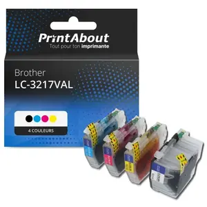 Comparateur de prix : PrintAbout Cartouche compatible Brother LC-3217VAL - 4 couleurs - Multipack