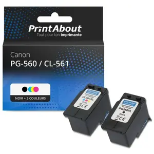 Comparateur de prix : PrintAbout huismerk Inktcartridge PG-560 / CL-561 (PG-560XL + CL-561XL...