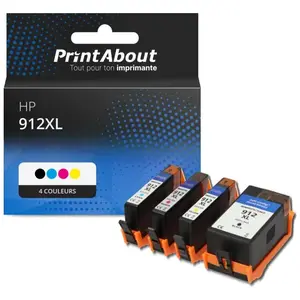Comparateur de prix : PrintAbout Cartouche compatible HP 912XL (6ZC74AE) - 4 couleurs - Multipack
