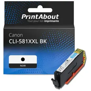 Comparateur de prix : PrintAbout Cartouche compatible Canon CLI-581XXL BK - Noir - Très grande capacité