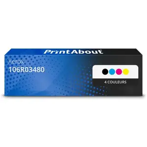PrintAbout Toner compatible Xerox 106R03480 - 4 couleurs - Multipack pas cher