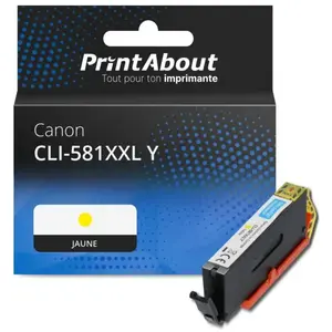 Comparateur de prix : PrintAbout Cartouche compatible Canon CLI-581XXL Y - Jaune - Très grande capacité