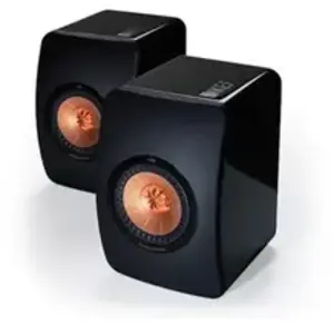 Enceintes bibliothèque Kef LS50 Noir piano vendues à la paire pas cher