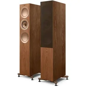 Enceintes colonne KEF R7 Meta Noyer Clair