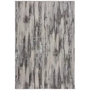Novatrend Tapis de salon moderne gris 200x290 cm pas cher