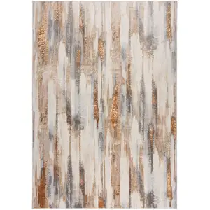 Novatrend Tapis de salon moderne orange 160x230 cm pas cher