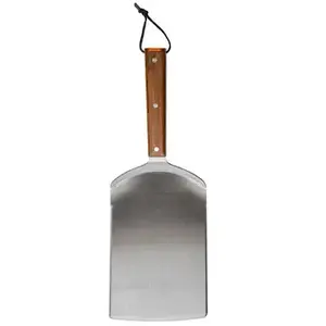 Comparateur de prix : Traeger Grande spatule en inox pour barbecue - manche bois - 15 x 24 cm - 0,96 kg