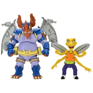 Neca Les Tortues Ninja 1987 - Pack 2 Figurines Wingnut & Screwloose 18 Cm