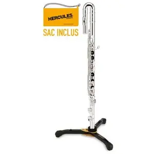 Hercules Stands DS562BB support pour flûte alto avec housse