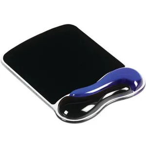Comparateur de prix : Kensington, Tapis de souris avec repose-poignet, Duo gel, Noir et bleu