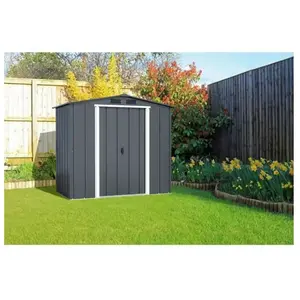 DURAMAX Abri de jardin - Métal - 2,47 m² - 0,33 mm - Anthracite - DUECO64PR