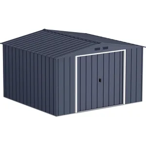 DURAMAX Abri de jardin métal 9,74m² - Anthracite pas cher