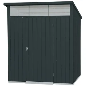 Abri de Jardin Duramax Modern 6x5 Anthracite en Acier Galvanisé