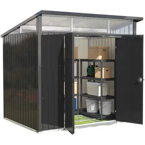 Comparateur de prix : DURAMAX Abri de jardin métal Anthracite - Monopente - 5,22m² - MODERN