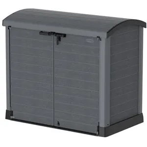 Comparateur de prix : Duramax Armoire de rangement extérieur StoreAway Arc Lid 1200L - Gris