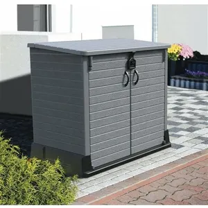 Armoire de rangement Duramax StoreAway 850L pour 2 poubelles - Gris pas cher