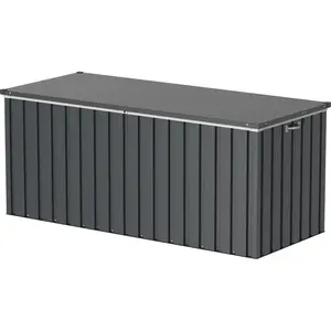 DURAMAX Coffre de rangement métal 1,27m² - 1,74 x 0,73 m - Anthracite pas cher