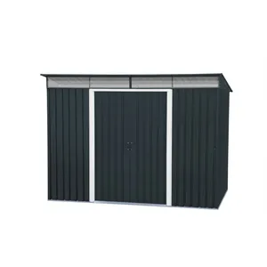Duramax - Abri de jardin métal - 4,84m² - kit ancrage - Anthracite pas cher