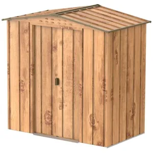 Duramax Abri de jardin en métal 2,17 m² imitation bois avec kit ancrage pas cher