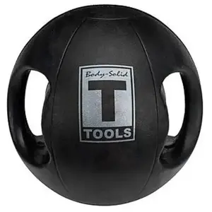 Medecine ball 2 poignées 5,4 kg Body Solid Noir TU BSTDMB12Vendu parfitness-boutique