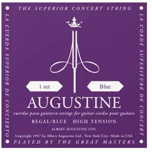 Comparateur de prix : Jeu de cordes guitare classique - Augustine Régal Bleu Tirant Fort