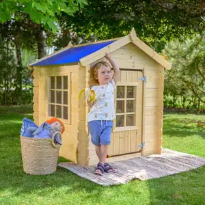 Comparateur de prix : Cabane en Bois pour enfant TIMBELA - 113x111 cm - Ep. 13 mm - Pin / ép...