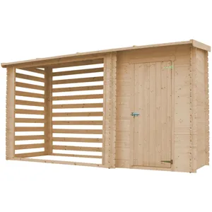Abri de jardin en bois TIMBELA - 348x146 cm - Pin / épicéa - Ep. 19 mm... pas cher