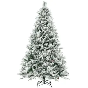 Northix Sapin de Noël artificiel de 180 cm avec neige, 8 modes d'éclairage pas cher