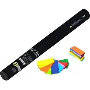 Canon à confettis manuel 40cm - Multicolore pas cher
