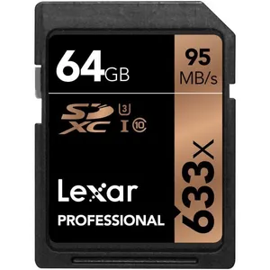 Lexar Professional 633x SDHC/SDXC UHS-I 64 Go Classe 10 pas cher