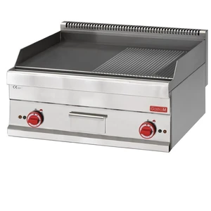 Comparateur de prix : Gastro M Plancha Electrique Professionnelle Demie Lisse Demie Rainurée 9 kW