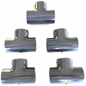 Lot de 5 Té PVC Pression - U Té 90° / 50 mm intérieur F/F/F PN16Vendu paramazon