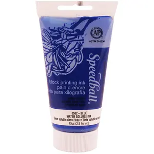 Speedball Encre Linogravure Hydrosoluble 75 ml BleuVendu parscrapmalin