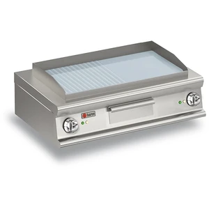 Baron Plancha électrique à poser Plaque 1/2 lisse chromée 10 kW pas cher