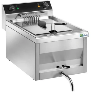 Comparateur de prix : Non communiqué Friteuse à Poser Electrique en Inox avec Robinet de Vidange 12 L