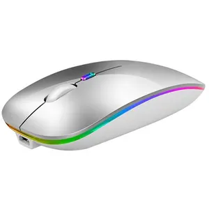 Souris gradation sans fil bluetooth double mode argent pas cher