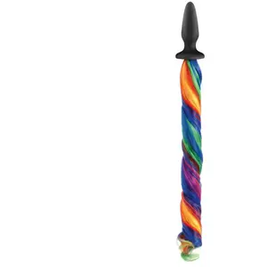 Ns Novelties Plug Anal Unicorn Tails Rainbow pas cher