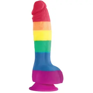 Dildo Pride Arc-en-Ciel 15 cm Fierté et Plaisir Inclusif pas cher