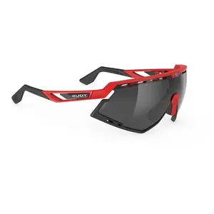 Lunettes Rudy Project Defender Rouge Noir avec Verres Noirs RP Optics pas cher