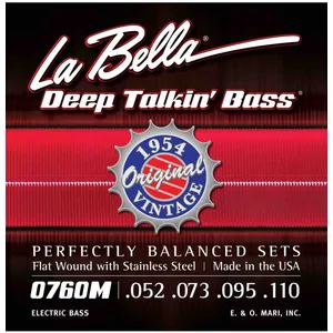 Comparateur de prix : Labella 0760M Fender Style Jeu de cordes pour Guitare Basse 52/100 Flat Wound
