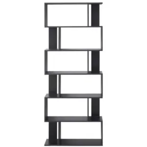 Bibliothèque étagère avec 6 étagères noir