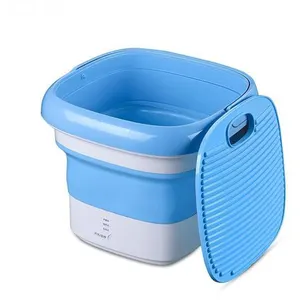 Comparateur de prix : Machine à laver Mini Pliable Type de canon Portable pour les voyages / dortoirs-Bleu