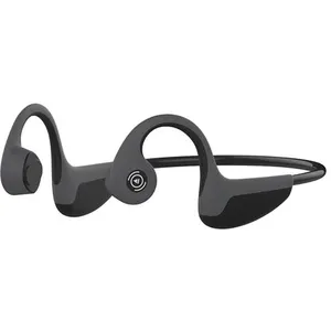 Ecouteur Bluetooth Sans fil Conduction osseuse Stéréo Sport-gris pas cher