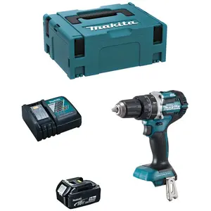 Makita - Perceuse à Percussion DHP484RTJ1 (1 x 5,0 Ah DC18RC makpac 2) pas cher