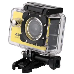 Caméra De Etanche 4K Wifi 1080P Sports Action DVR Cam Caméscope -Jaune
