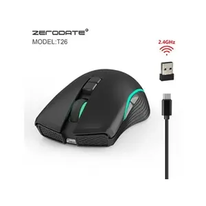 Comparateur de prix : TYPE C rechargeable sans fil LED optique ergonomique 2.4G USB Gaming S...