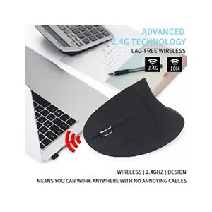 Ergonomique verticale 2.4G sans fil main gauche optique 1600dpi 6D Gam... pas cher